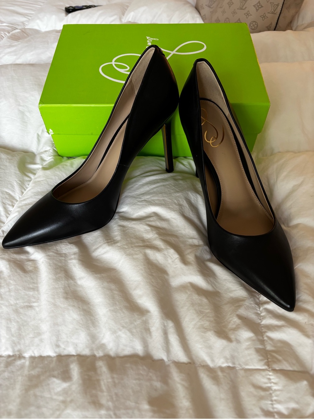 Sam Edelman Black Pointed Toe Stiletto Pumps